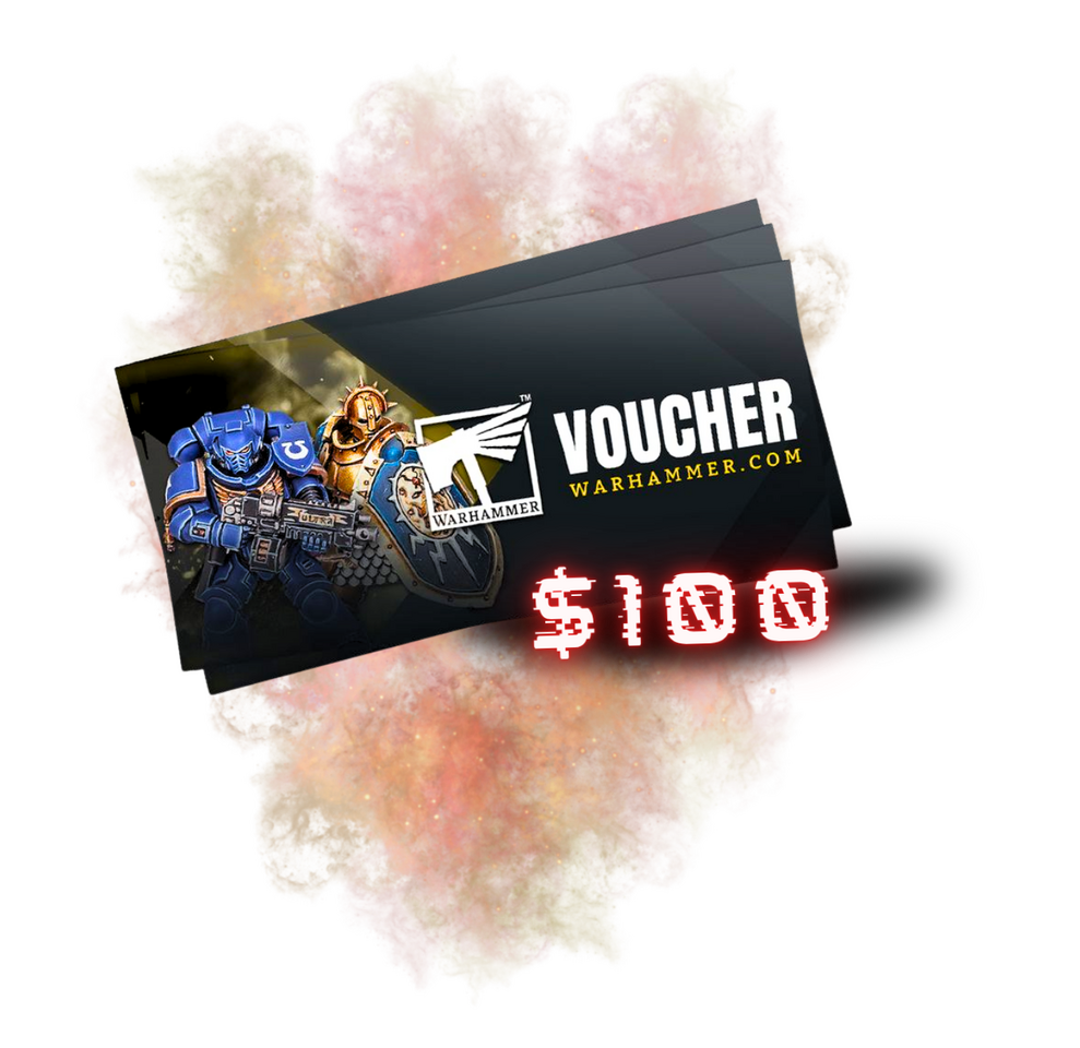PRIZE #12 Warhammer Games Workshop $100 Gift Voucher